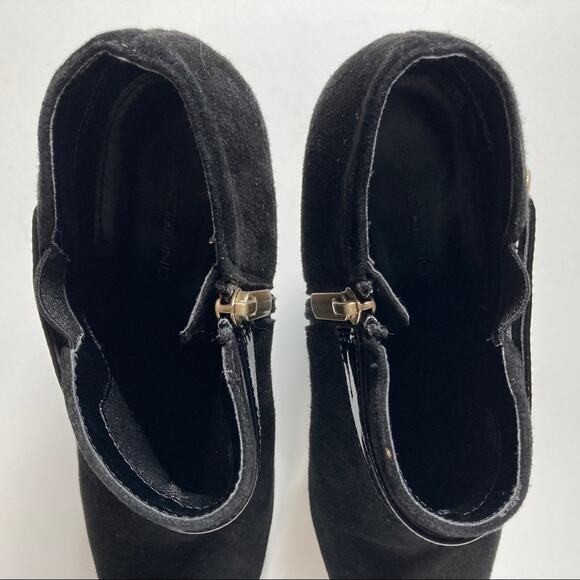 Whimsigoth Bocambria Suede Booties Black size US 8 Patent Leather trim - Picture 9 of 10